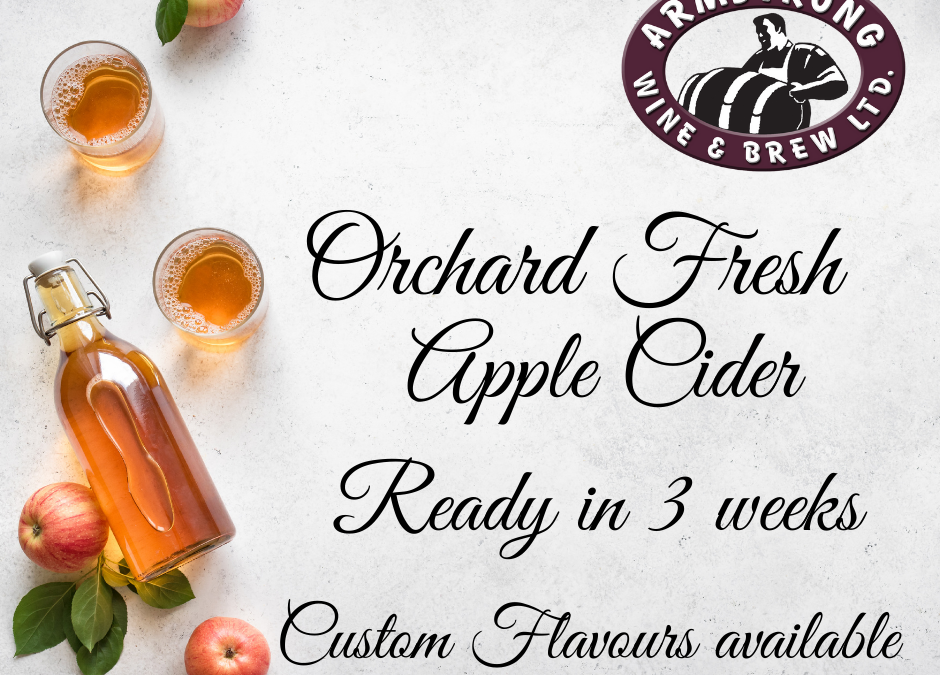 New Crisp Apple Cider ready in 3 weeks!