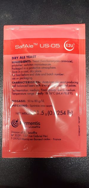 SafAle US-05 Dry Ale Beer Yeast 11.5G